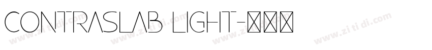 ContraSlab Light字体转换